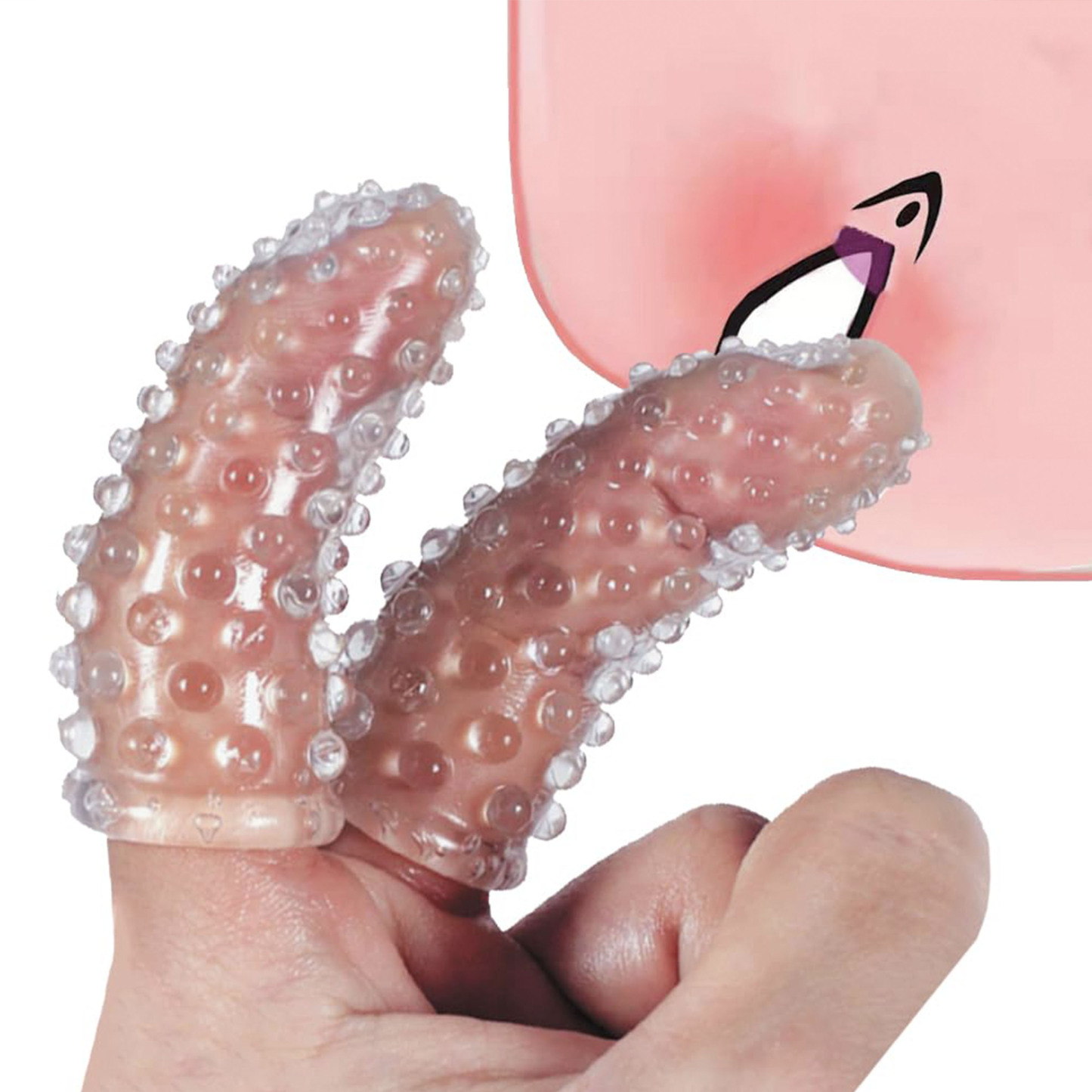 2Pcs Adult Finger Vibrator Accessories