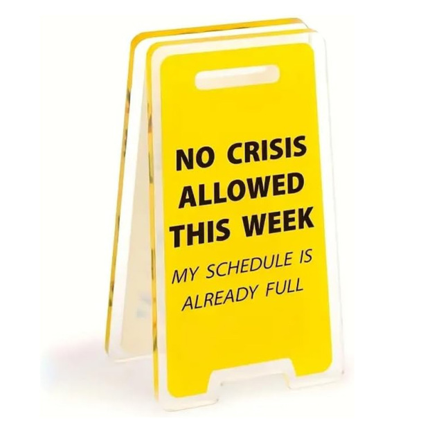 Yellow Novelty Desktop Decor Sign