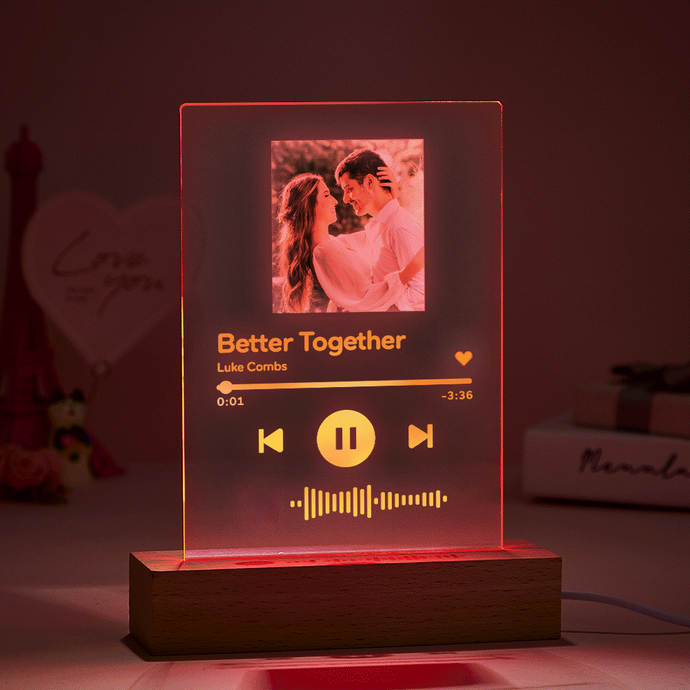 Custom Photo Music PlaqueNight Light*Best Seller*