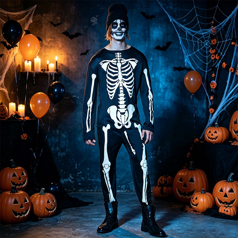 Fun adult skeleton bodysuit