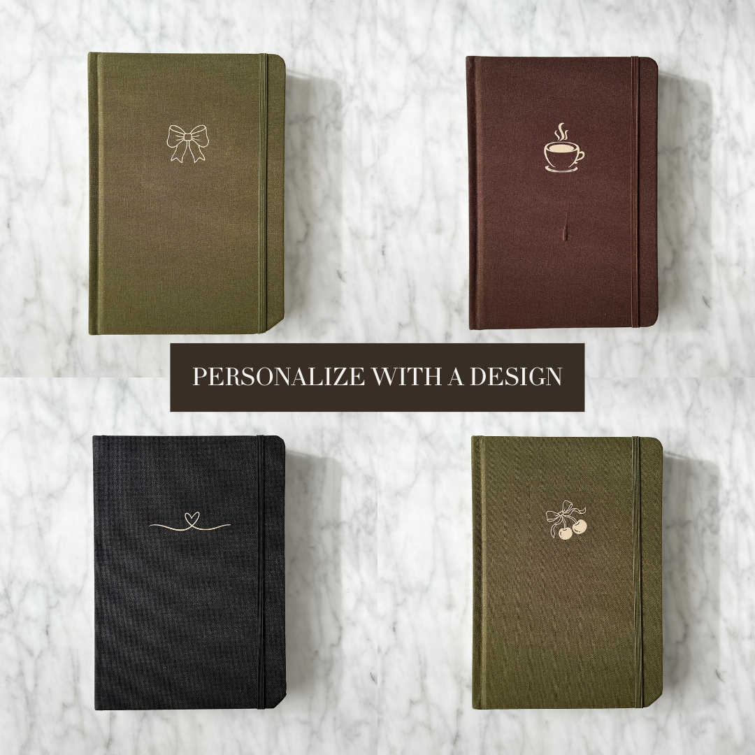 Hardcover Polka Dot Journal with Ties