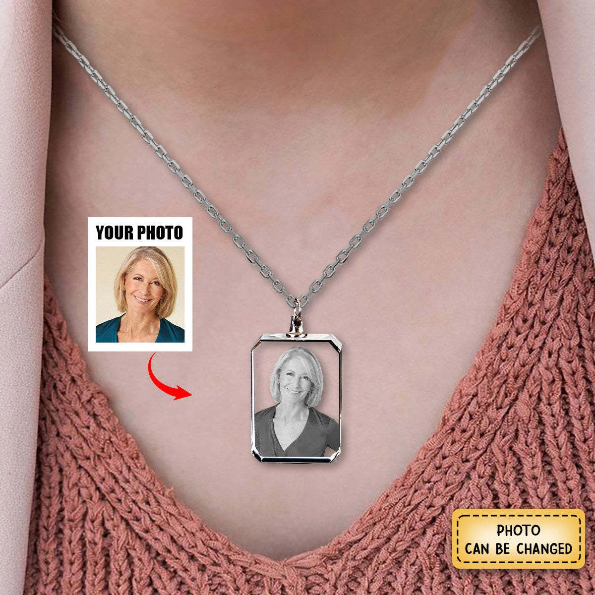 Memorial - Transparent Photo Custom Necklace