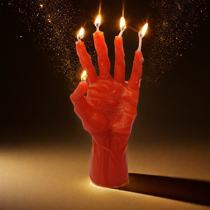 Burning finger candle props decoration