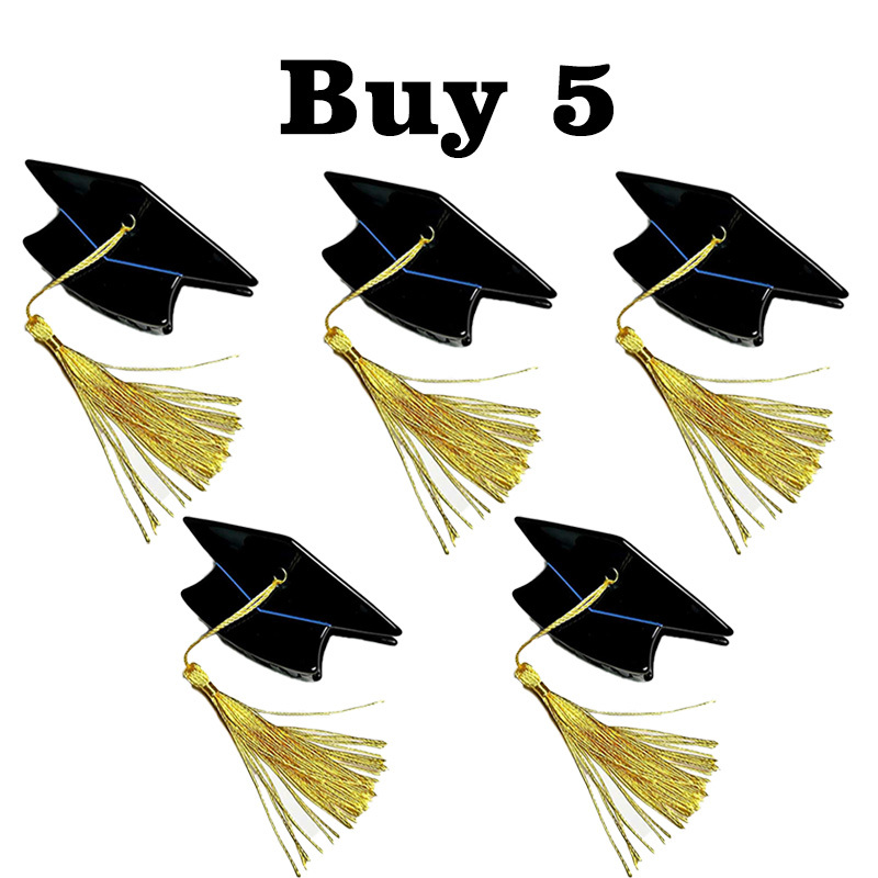 Mini graduation cap hair clip