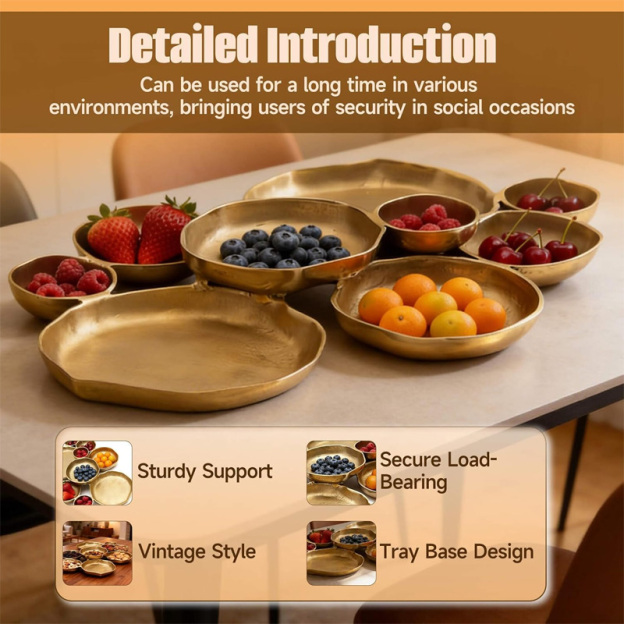 Nine-piece integrated dinner plate set