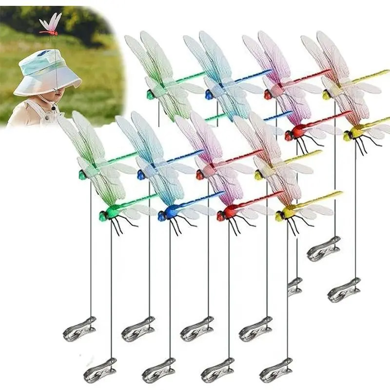 Outdoor simulation dragonfly clip