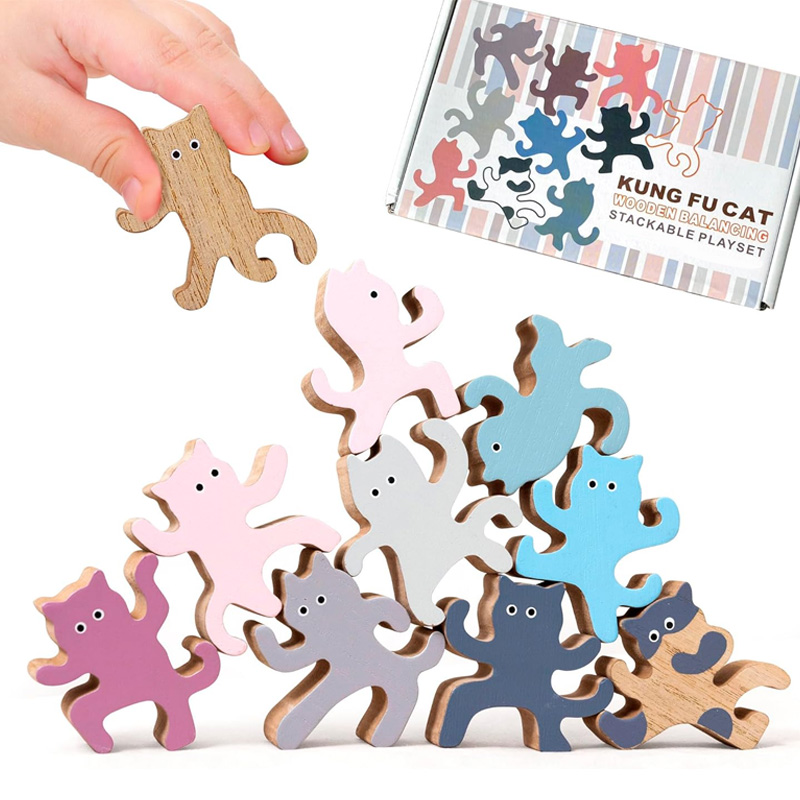 Mini Cat Desktop Puzzle Stacking Blocks