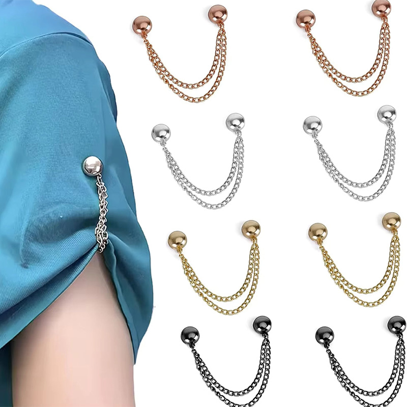 Adjustable chain magnetic trouser leg clip