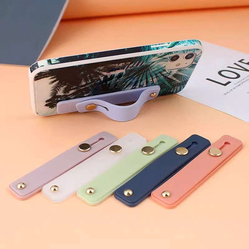 Solid color silicone phone holder