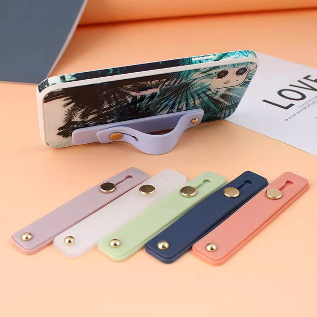 Solid color silicone phone holder