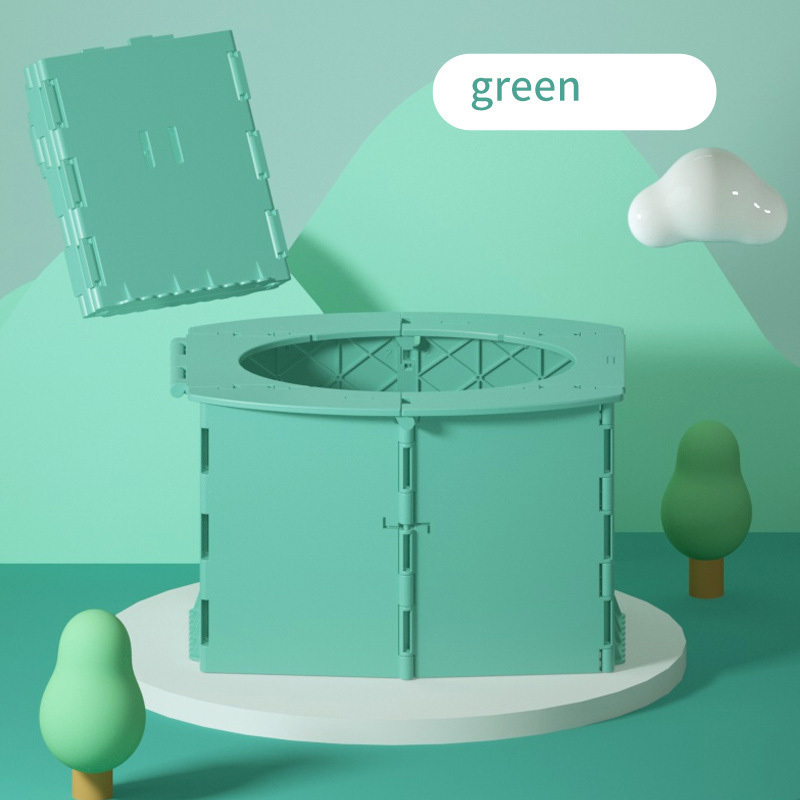 Portable folding child potty