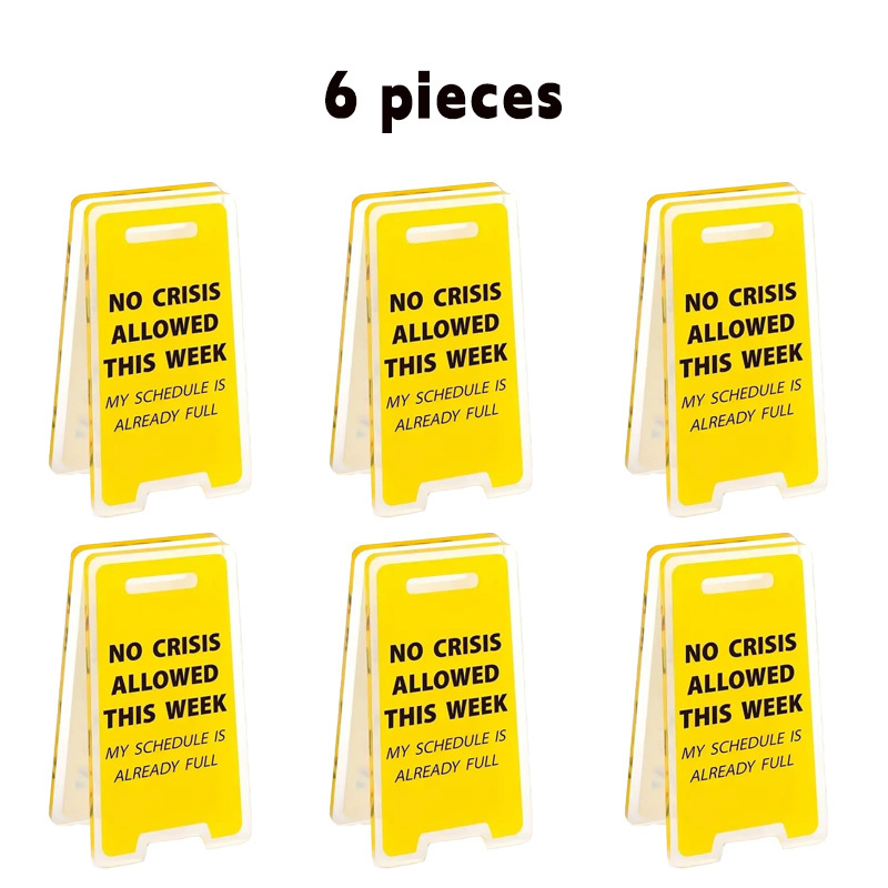 Yellow Novelty Desktop Decor Sign