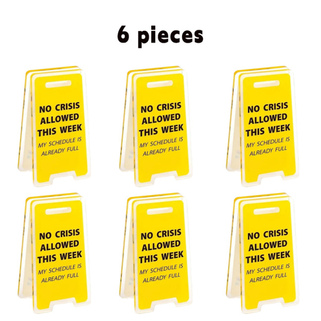 Yellow Novelty Desktop Decor Sign