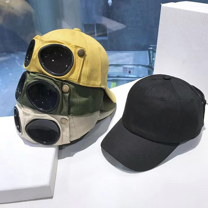 Retro aviator goggles baseball cap