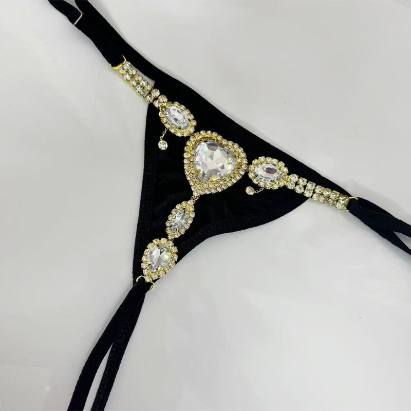 Heart-shaped sequined underwear