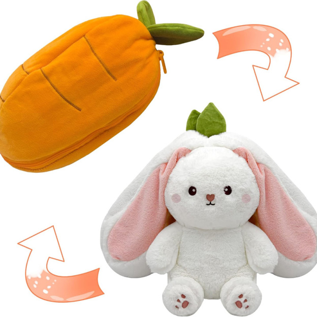 Flip-up rabbit plush toy