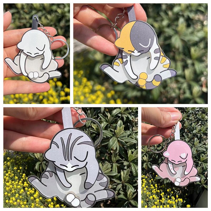 Revolving Acrylic Kitten Keychain