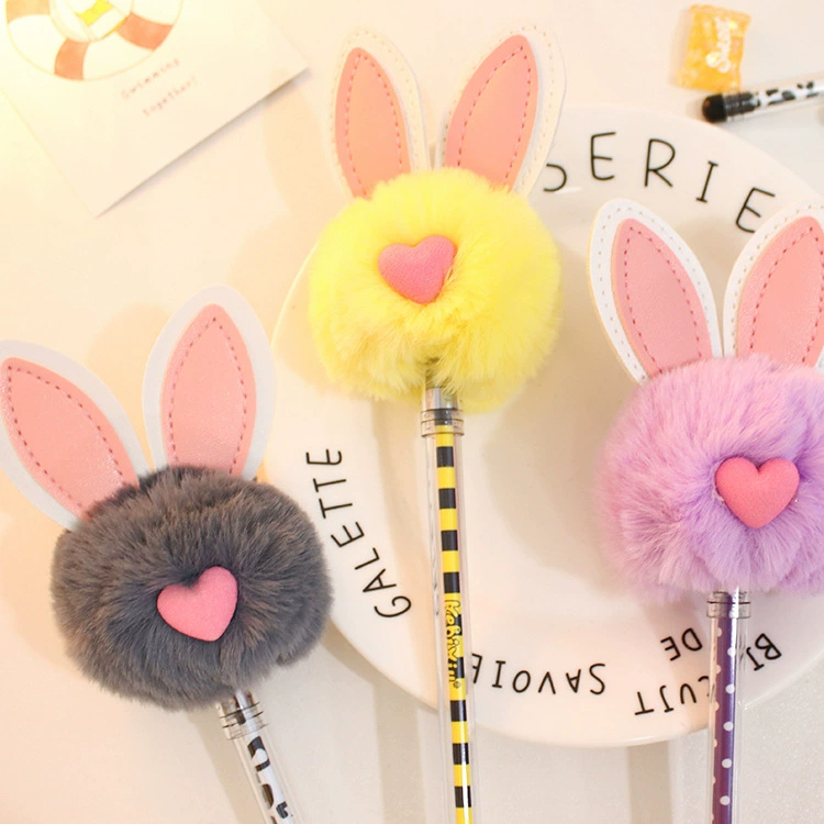 Personalised Bunny Notebook and Pom-Pom Pen Set