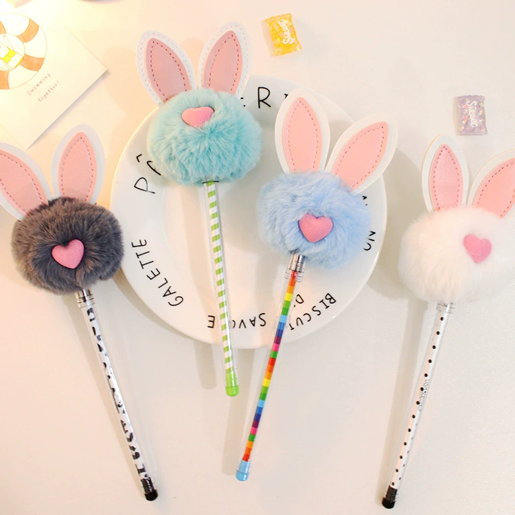 Personalised Bunny Notebook and Pom-Pom Pen Set