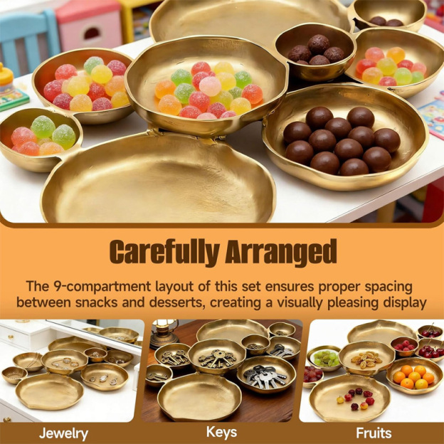 Nine-piece integrated dinner plate set