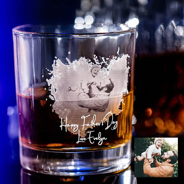 Personalized whiskey glass