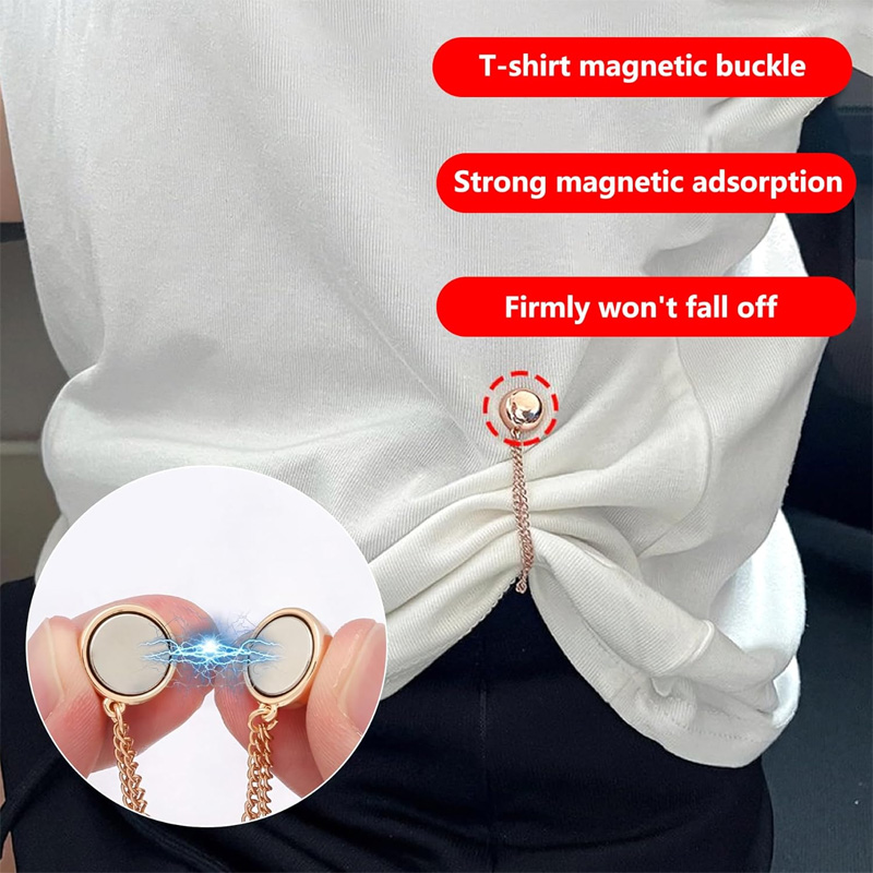 Adjustable chain magnetic trouser leg clip
