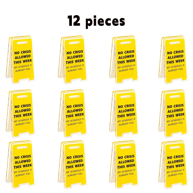 Yellow Novelty Desktop Decor Sign