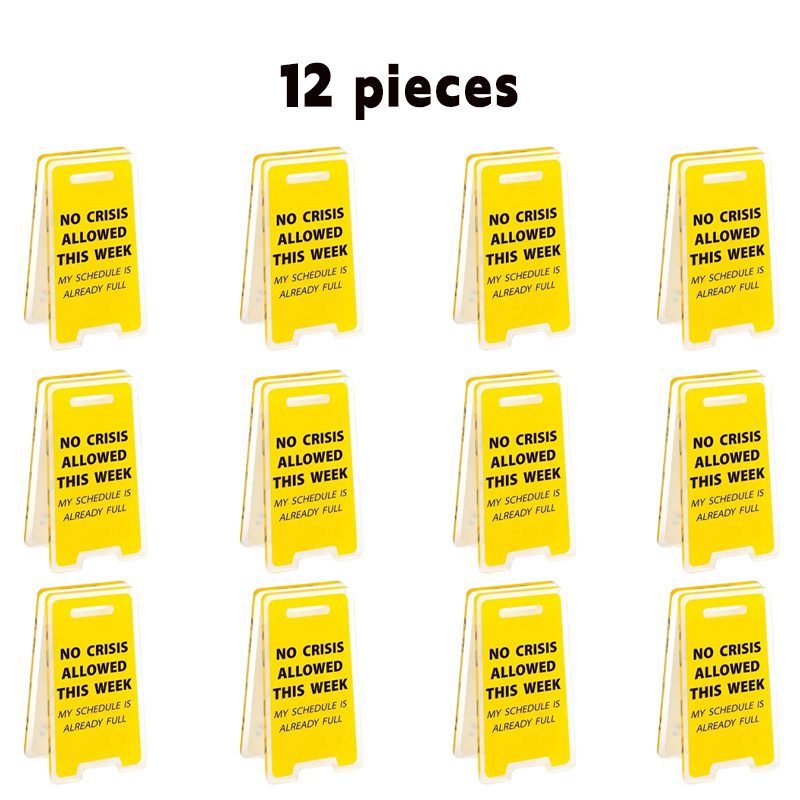 Yellow Novelty Desktop Decor Sign