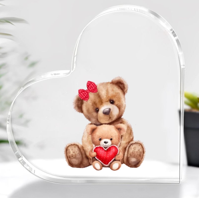 Mama Bear With Little Kids Personalized Acrylic Plaque