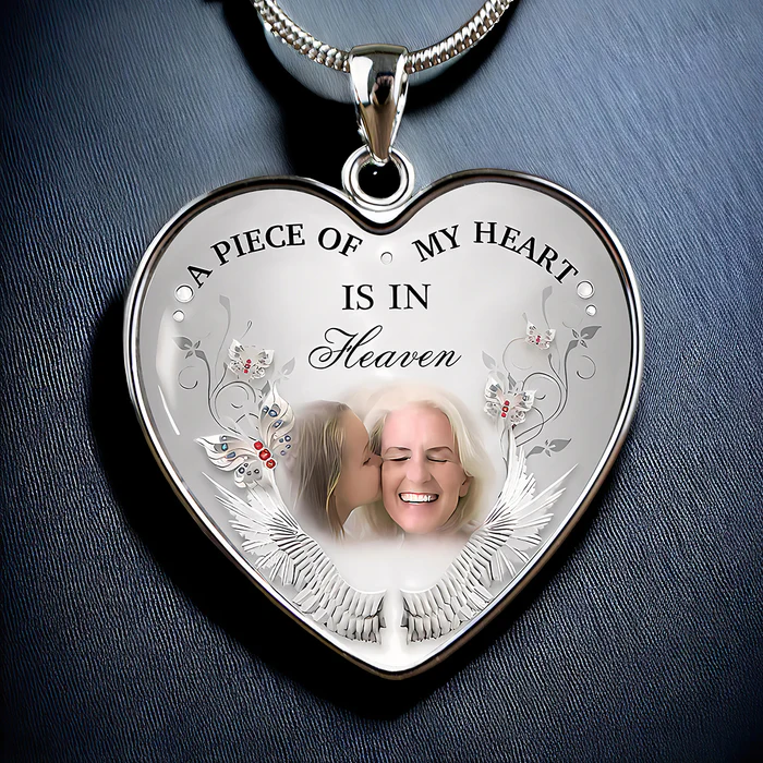 Personalized Heart-shaped Photo Memorial Necklace