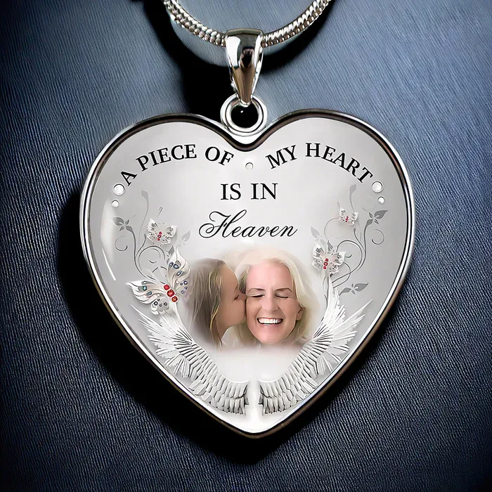 Personalized Heart-shaped Photo Memorial Necklace
