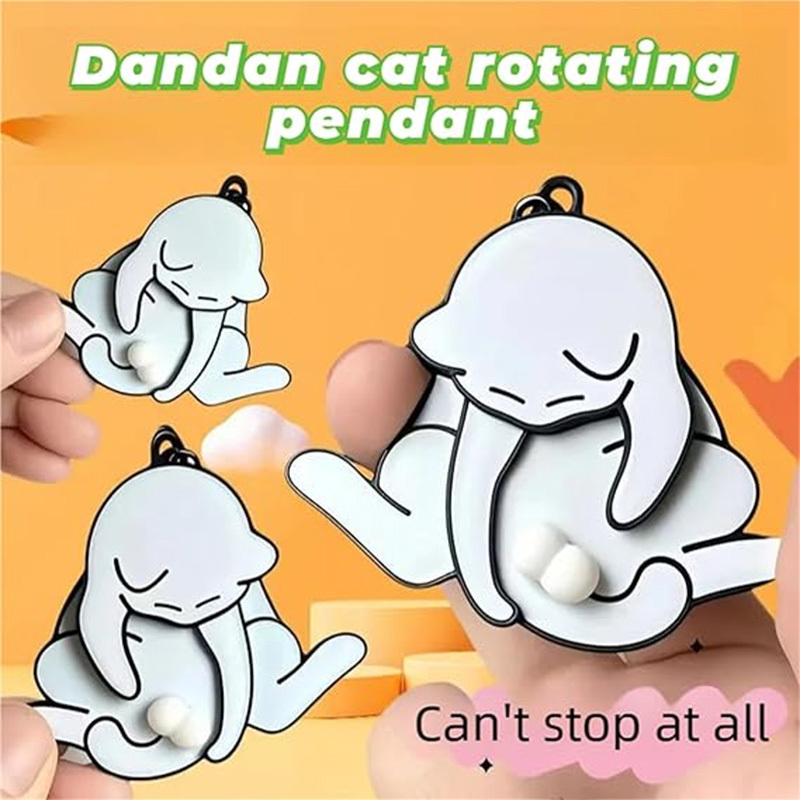 Revolving Acrylic Kitten Keychain