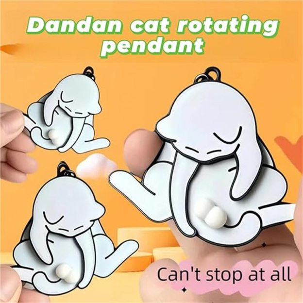 Revolving Acrylic Kitten Keychain