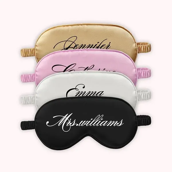 Personalized Satin Eye Mask with Name
