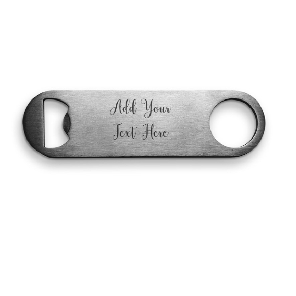 Add Your Own Message Engraved Metal Bottle Opener
