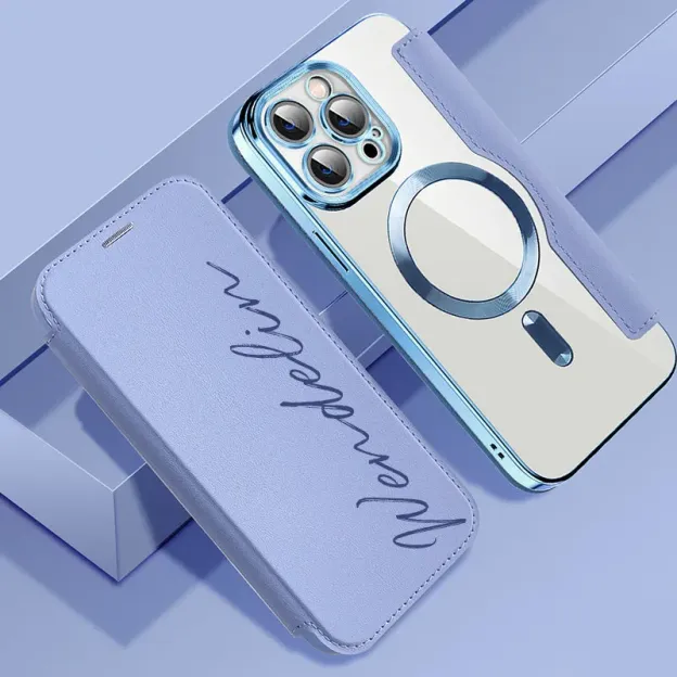 50%OFF⭐️Personalized Leather textured flip phone case