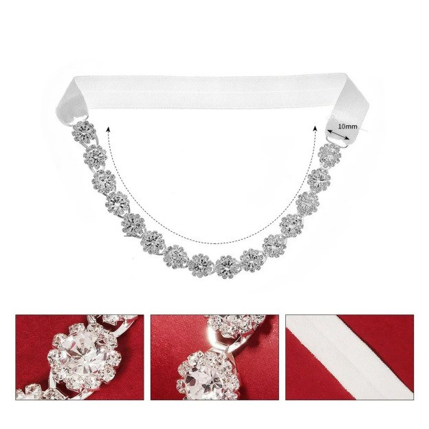 Luxury Rhinestone Flower Bridal Leg Band