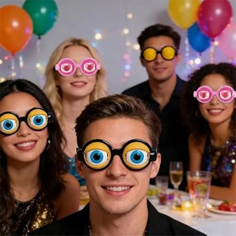 Funny and humorous shaking glasses
