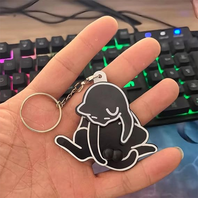 Revolving Acrylic Kitten Keychain