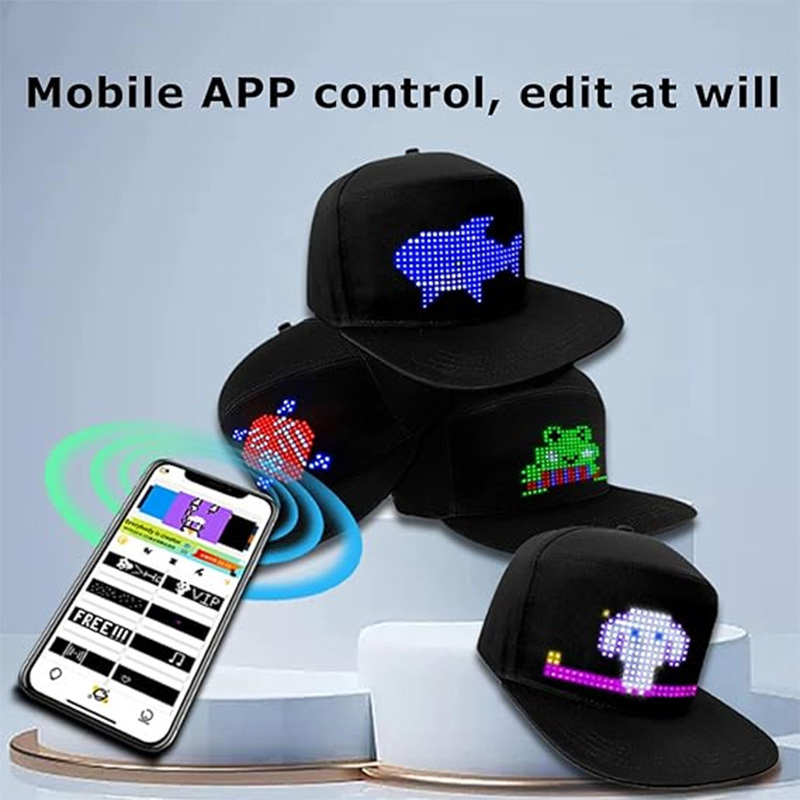 LED full color display hat