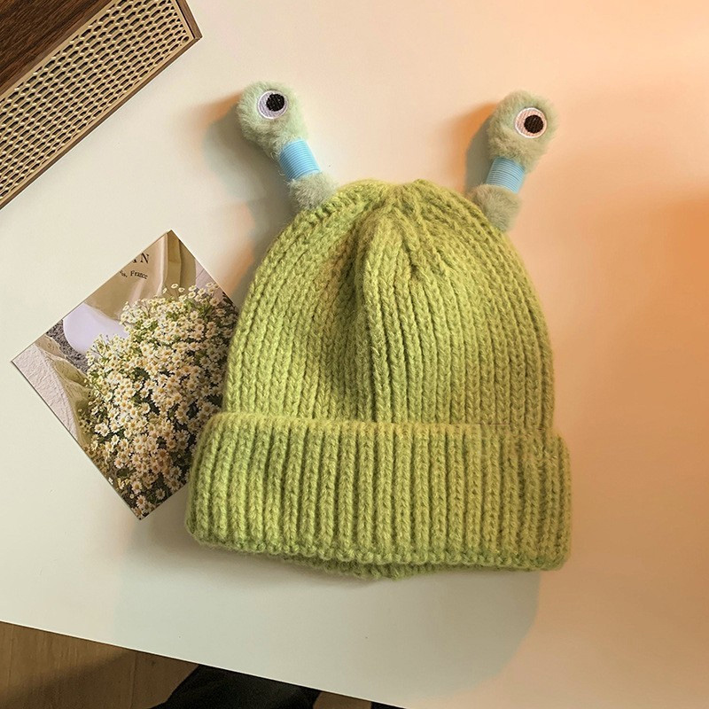 Cute Knitted Glowing Antenna Hat