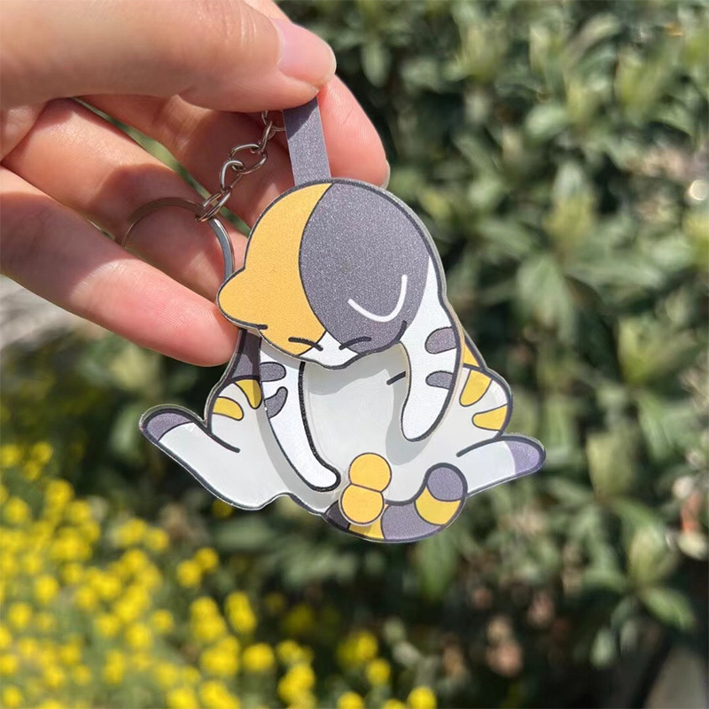 Revolving Acrylic Kitten Keychain