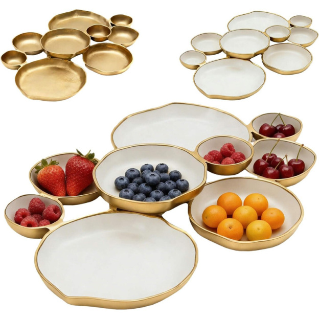 Nine-piece integrated dinner plate set