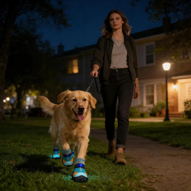 Dog Shoes with Built-in Lights