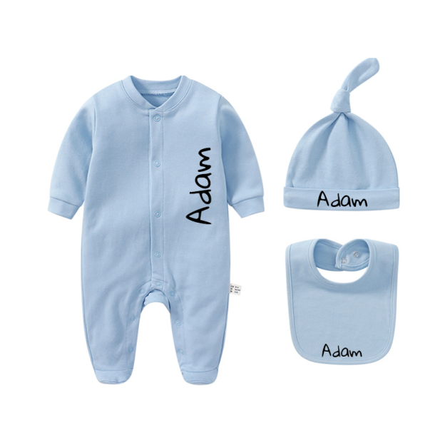 Customized baby cotton bodysuit set