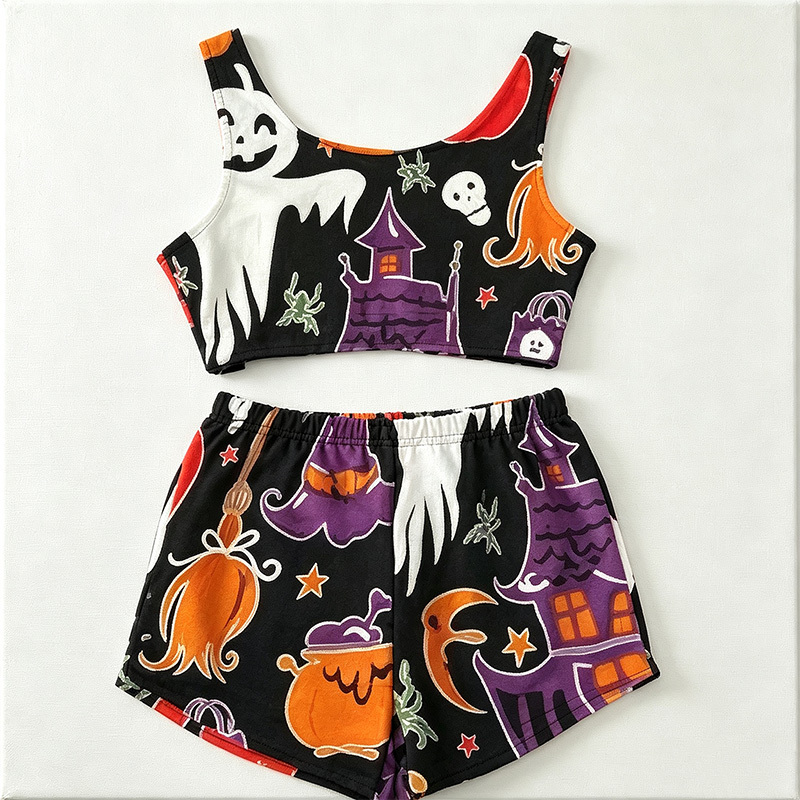 Halloween glow-in-the-dark plush pajama set