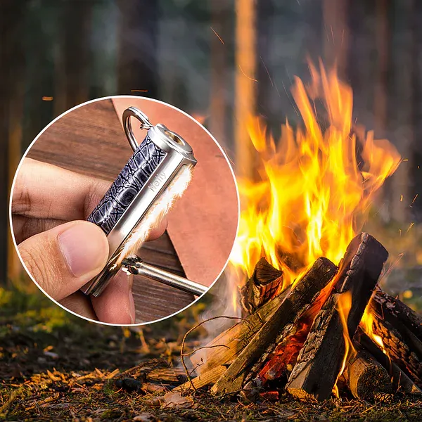 Personalized Dragon Breath Immortal Lighter Fire Starter Permanent Match Keychain Men's Birthday Gift