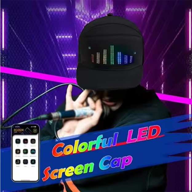 LED full color display hat