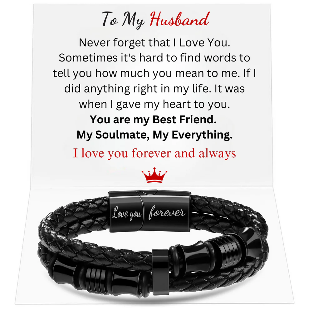 "Love You Forever" Custom Husband Bracelet