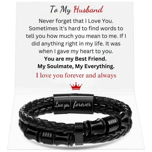 "Love You Forever" Custom Husband Bracelet